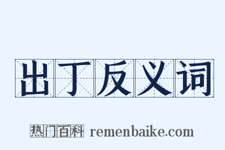 出丁反义词是什么意思的图片